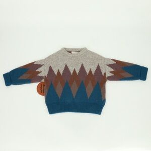 THE SUNDAY COLLECTIVE Alpaca Argyle Crewneck‎ Sweater Multi Size 4Y
